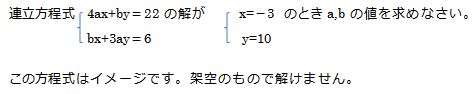 連立方程式のイメージ